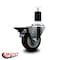 Service Caster 3.5'' Maroon Poly Swivel 1-1/2'' Expanding Stem Caster with Brake SCC-EX20S3514-PPUB-MRN-PLB-112 - alternate 3